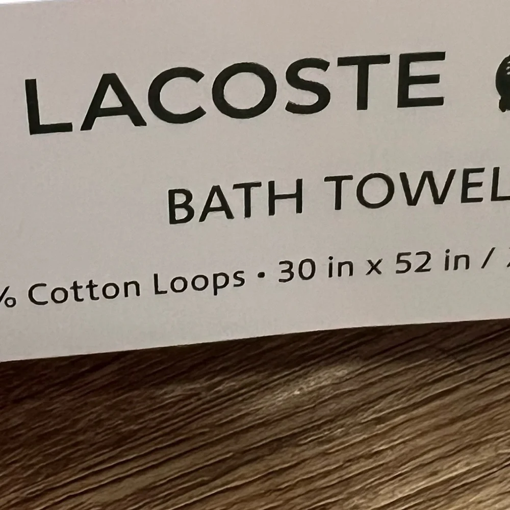 LACOSTE Bath Towel 30x52in NWT